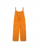 Combinaison en jersey bretelles fille orange summer festival Combinaison en jersey bretelles fille orange summer festival