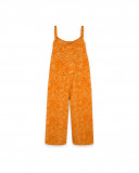 Combinaison en jersey bretelles fille orange summer festival Combinaison en jersey bretelles fille orange summer festival