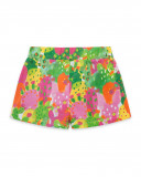 Short en jersey imprimé fille vert funcactus Short en jersey imprimé fille vert funcactus