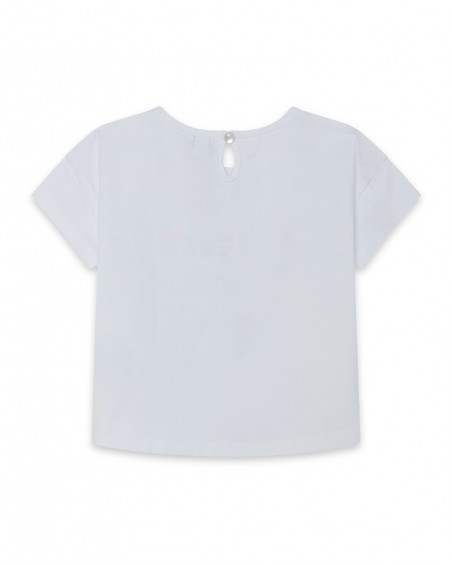 Tee-shirt en jersey imprimée fille blanche red submarine
