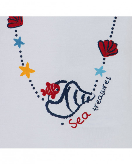 Tee-shirt en jersey imprimée fille blanche red submarine