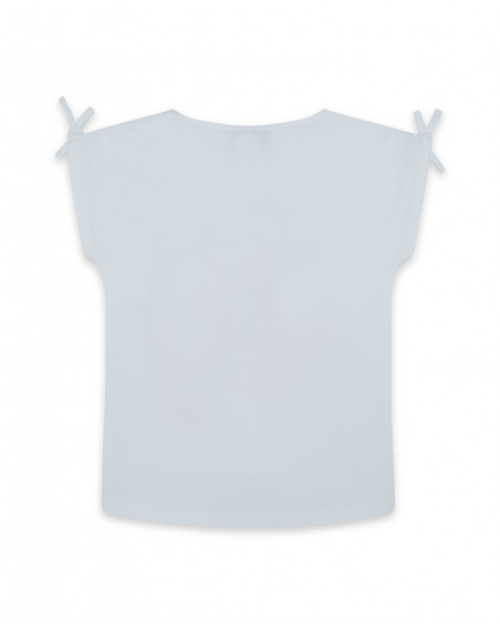Tee-shirt en jersey message fille blanche summer festival Tee-shirt en jersey message fille blanche summer festival