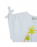 Tee-shirt en jersey message fille blanche summer festival Tee-shirt en jersey message fille blanche summer festival