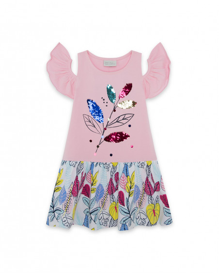 Robe en jersey imprimé fille rose island Robe en jersey imprimé fille rose island