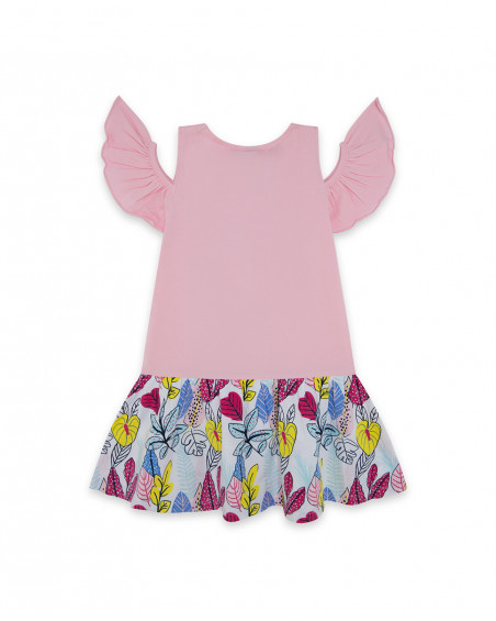 Robe en jersey imprimé fille rose island Robe en jersey imprimé fille rose island