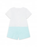 Grenouillère en jersey short garçon beige picnic time Grenouillère en jersey short garçon beige picnic time