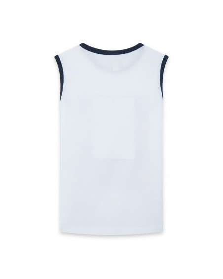 Tee-shirt en jersey bretelles garçon blanche surf club Tee-shirt en jersey bretelles garçon blanche surf club