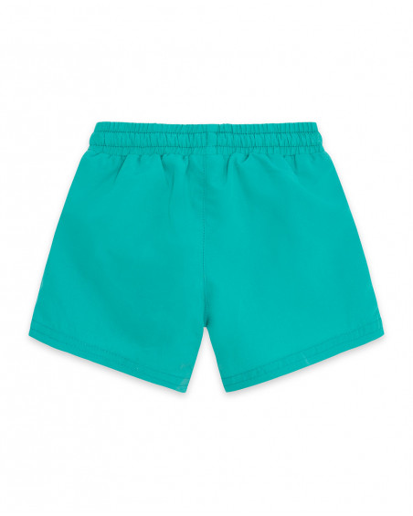 Short de bain message garçon bleu fruitty time
