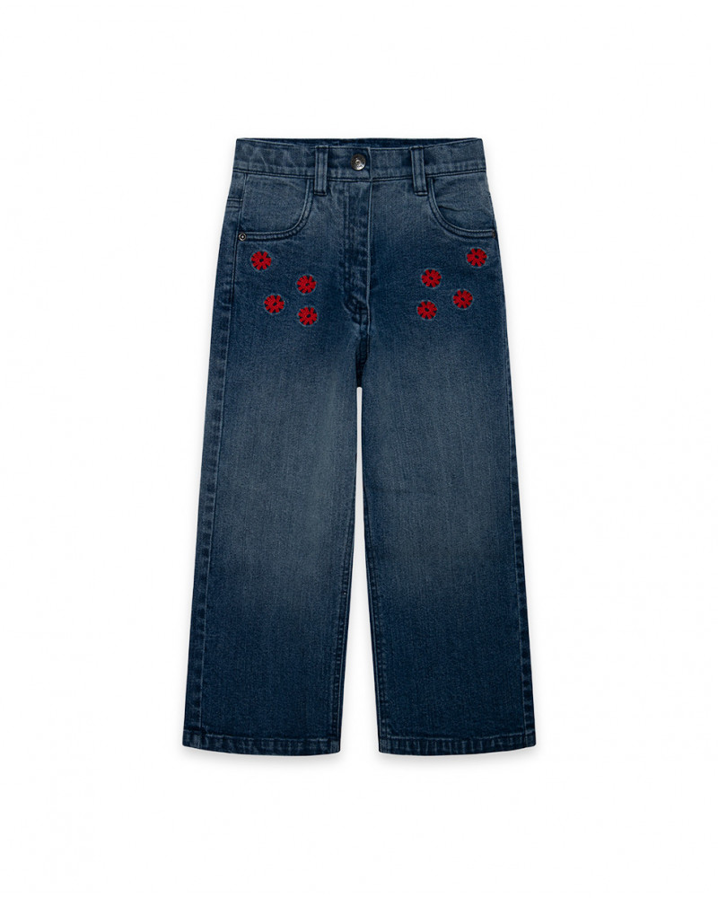 Pantalon en jeans culotte fille bleu sea lovers