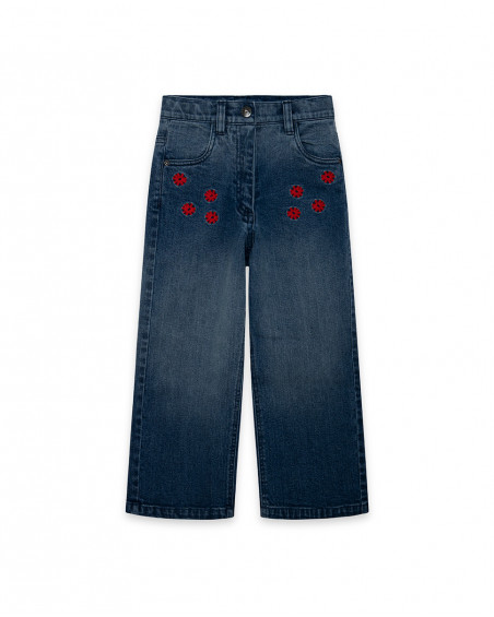 Pantalon en jeans culotte fille bleu sea lovers Pantalon en jeans culotte fille bleu sea lovers