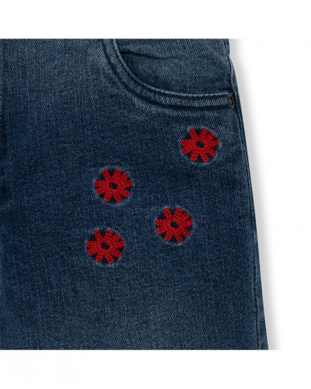 Pantalon en jeans culotte fille bleu sea lovers Pantalon en jeans culotte fille bleu sea lovers