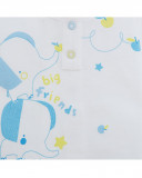 Grenouillère jersey et popelin short garçon bleu so cute Grenouillère jersey et popelin short garçon bleu so cute
