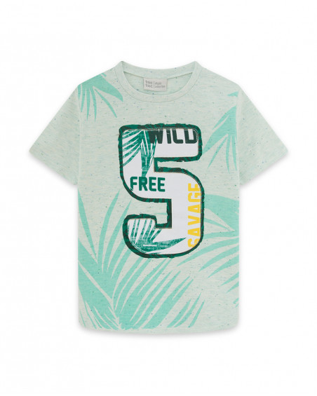 Tee-shirt en jersey numéro garçon vert jungle street Tee-shirt en jersey numéro garçon vert jungle street