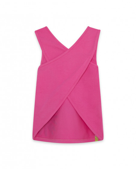 Tee-shirt en jersey fleurs fille rose ready to bloom