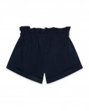 Short en jersey lacets fille bleu island Short en jersey lacets fille bleu island