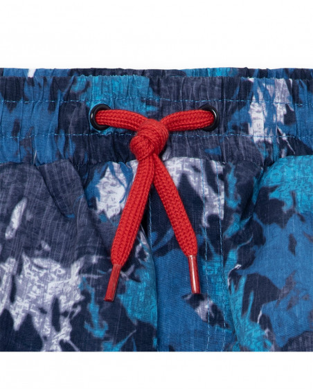 Short de bain imprimée garçon bleu surf club Short de bain imprimée garçon bleu surf club