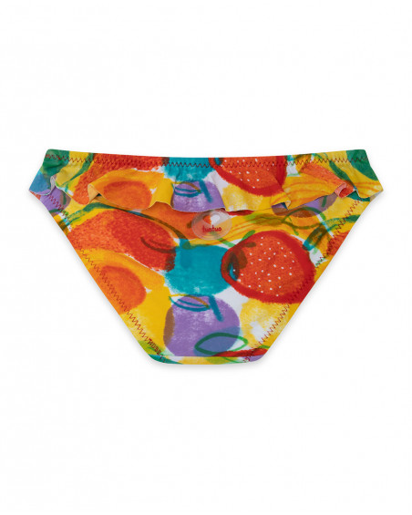 Culotte de bain imprimé fille rouge fruitty time