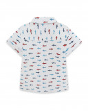 Chemise en popeline imprimée garçon blanche red submarine Chemise en popeline imprimée garçon blanche red submarine