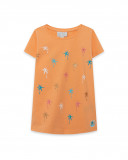 Tee-shirt en jersey palmes fille orange venice beach Tee-shirt en jersey palmes fille orange venice beach