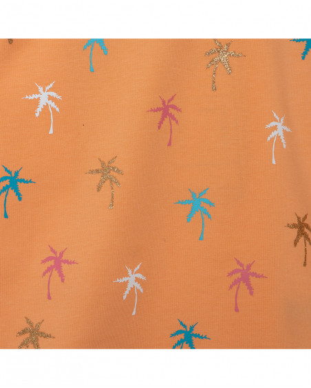 Tee-shirt en jersey palmes fille orange venice beach