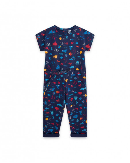 Combinaison en jersey imprimé fille bleu red submarine Combinaison en jersey imprimé fille bleu red submarine