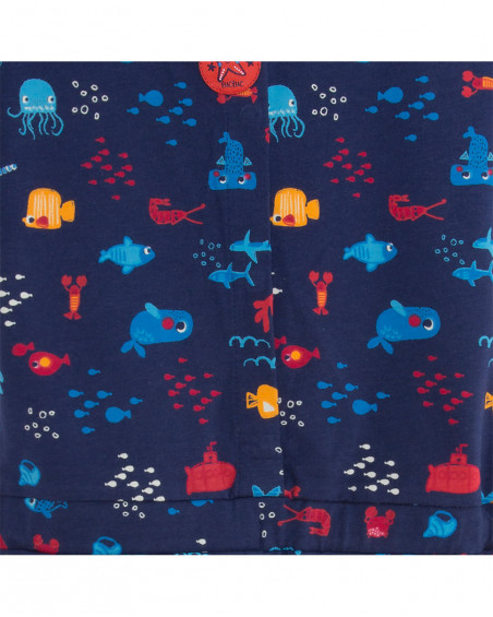 Combinaison en jersey imprimé fille bleu red submarine Combinaison en jersey imprimé fille bleu red submarine