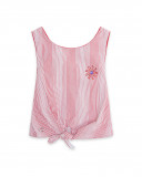 Blouse en popeline nouer fille rouge sea lovers Blouse en popeline nouer fille rouge sea lovers