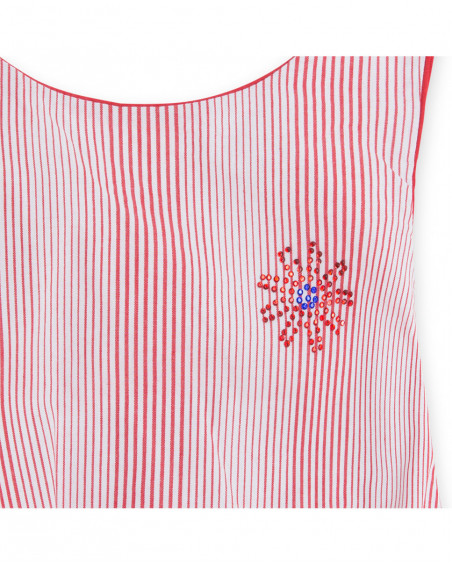 Blouse en popeline nouer fille rouge sea lovers Blouse en popeline nouer fille rouge sea lovers