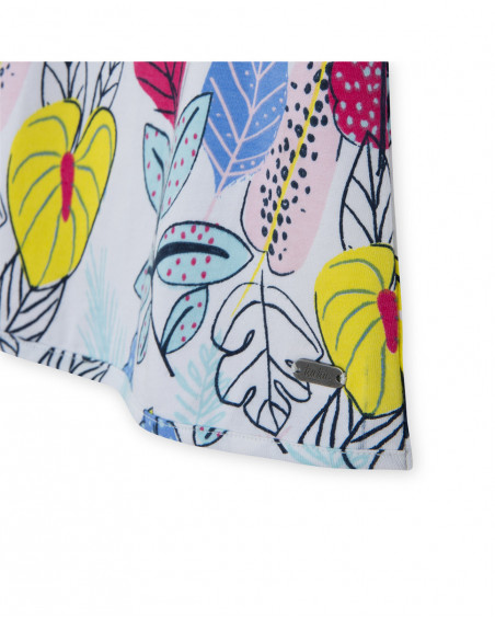 Tee-shirt en jersey bretelles fille blanche island Tee-shirt en jersey bretelles fille blanche island