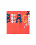 Veste en coton molletonné avec fermeture éclair fille orange Veste en coton molletonné avec fermeture éclair fille orange