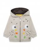 Sweat-shirt capuche en peluche avec fermeture éclair garçon Sweat-shirt capuche en peluche avec fermeture éclair garçon