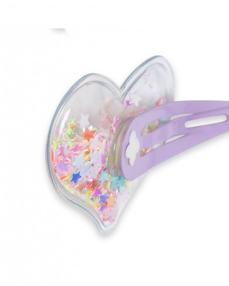 Set 2 barrettes cheveux coeurs fille rose in the jungle Set 2 barrettes cheveux coeurs fille rose in the jungle