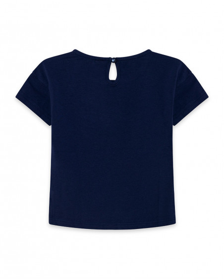 Tee-shirt en jersey poissons fille bleu red submarine Tee-shirt en jersey poissons fille bleu red submarine