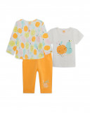 Ensemble 3 pièces jersey imprimé fille orange picnic time Ensemble 3 pièces jersey imprimé fille orange picnic time