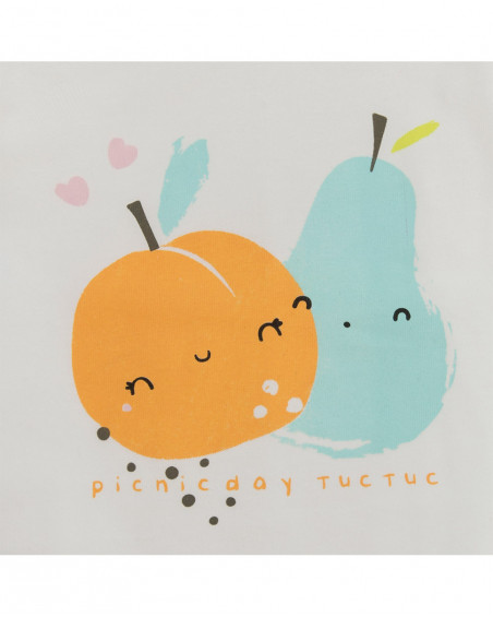 Ensemble 3 pièces jersey imprimé fille orange picnic time Ensemble 3 pièces jersey imprimé fille orange picnic time