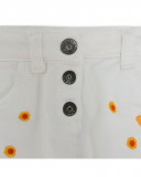 Short en jeans fleurs fille blanche summer festival Short en jeans fleurs fille blanche summer festival