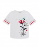 Tee-shirt en jersey volants fille blanche sea lovers Tee-shirt en jersey volants fille blanche sea lovers