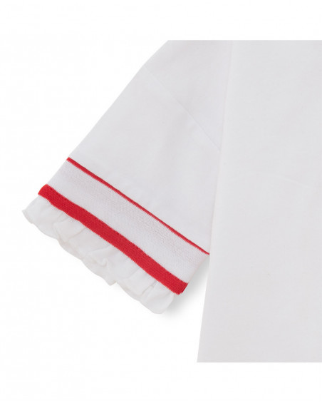 Tee-shirt en jersey volants fille blanche sea lovers Tee-shirt en jersey volants fille blanche sea lovers