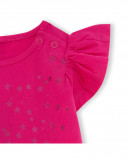 Tee-shirt en jersey volants fille fucsia basicos kids Tee-shirt en jersey volants fille fucsia basicos kids