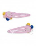 Set 2 barrettes cheveux fleurs fille orange enjoy the sun Set 2 barrettes cheveux fleurs fille orange enjoy the sun