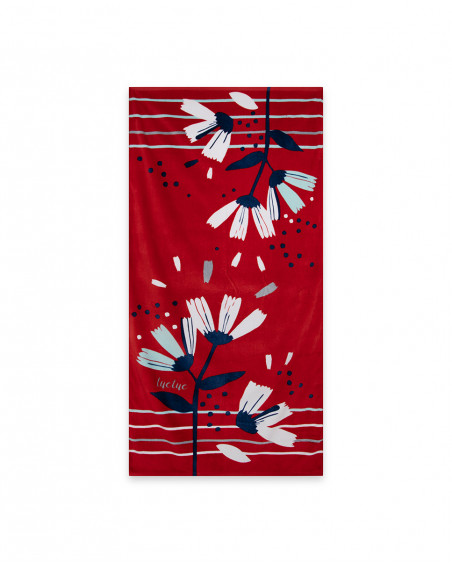 Serviette fleurs fille rouge sea lovers Serviette fleurs fille rouge sea lovers