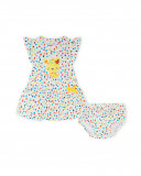 Robe en jersey coeurs fille blanche hi! sunshine Robe en jersey coeurs fille blanche hi! sunshine