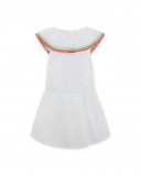 Robe en popeline volants fille blanche summer festival Robe en popeline volants fille blanche summer festival