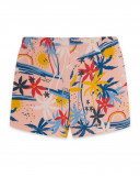 Short en jersey imprimé fille orange enjoy the sun Short en jersey imprimé fille orange enjoy the sun