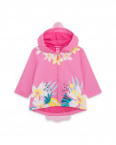 Gabardine fleurs fille rose tahiti Gabardine fleurs fille rose tahiti