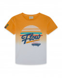 Tee-shirt en jersey message garçon orange free time Tee-shirt en jersey message garçon orange free time