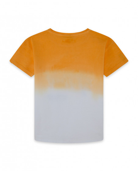Tee-shirt en jersey message garçon orange free time