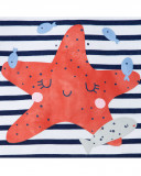 Ensemble de bain à rayures fille blanche little pirates Ensemble de bain à rayures fille blanche little pirates