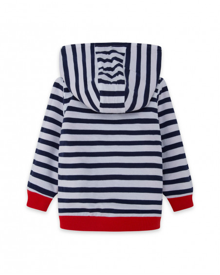 Sweat-shirt capuche en peluche avec fermeture éclair garçon