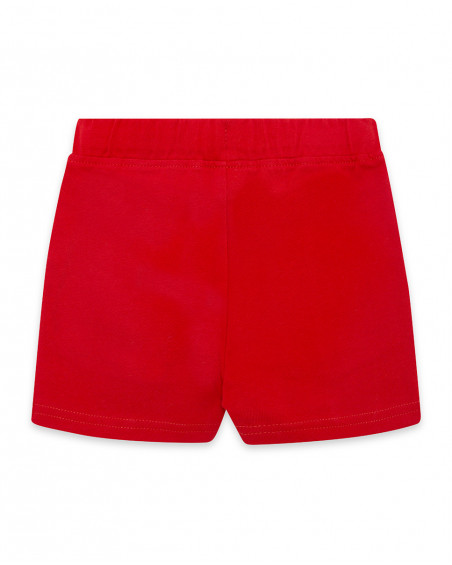 Bermuda en jersey lacets garçon rouge basicos kids